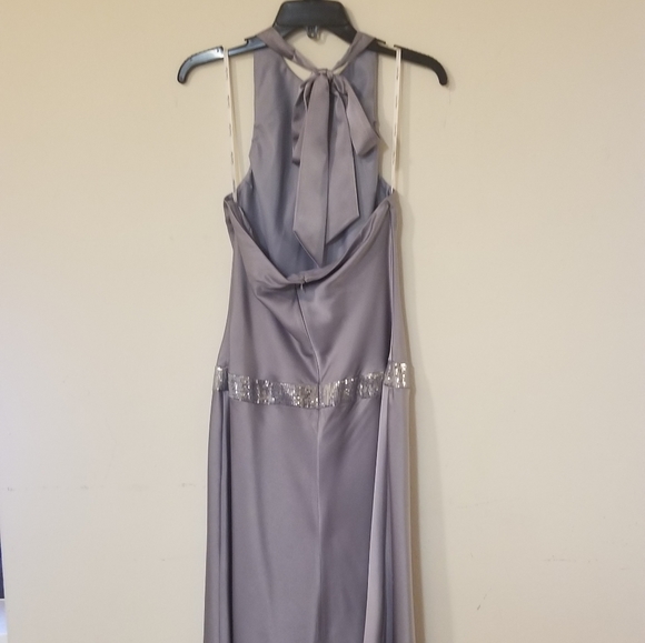 Calvin Klein Silver Halter Dress - Picture 4 of 11